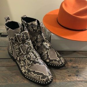 Steve Madden Recharge Natural Snake Leather Bootie